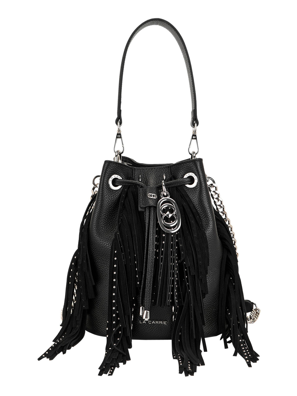 La Carrie Borsa Rock Bucket Tumbled Leather La Carrie - Nero