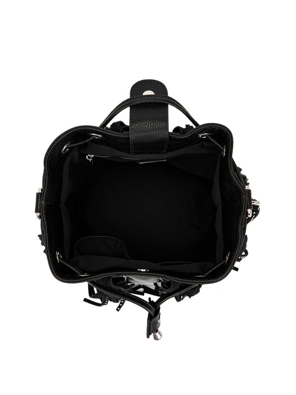 La Carrie Borsa Rock Bucket Tumbled Leather La Carrie - Nero