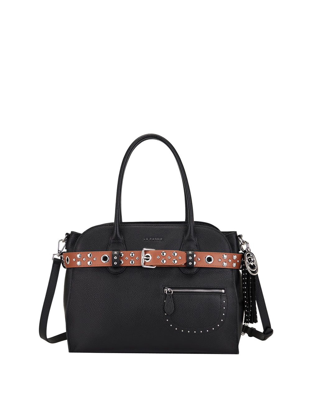LA CARRIE Borsa Backdoor Shopper Tumbled Leather La Carrie - Nero