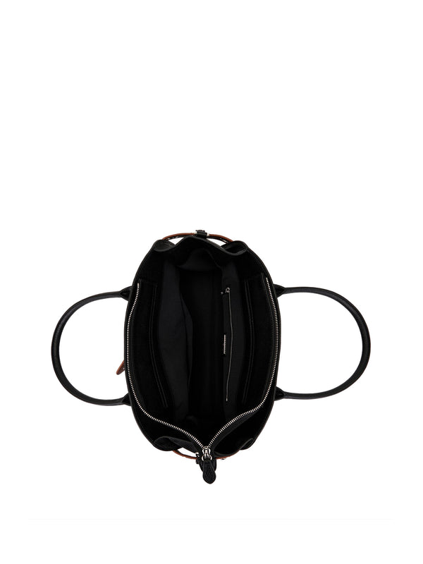 LA CARRIE Borsa Backdoor Shopper Tumbled Leather La Carrie - Nero