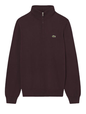 LACOSTE Maglione Lacoste In Tinta Unita Bordeaux