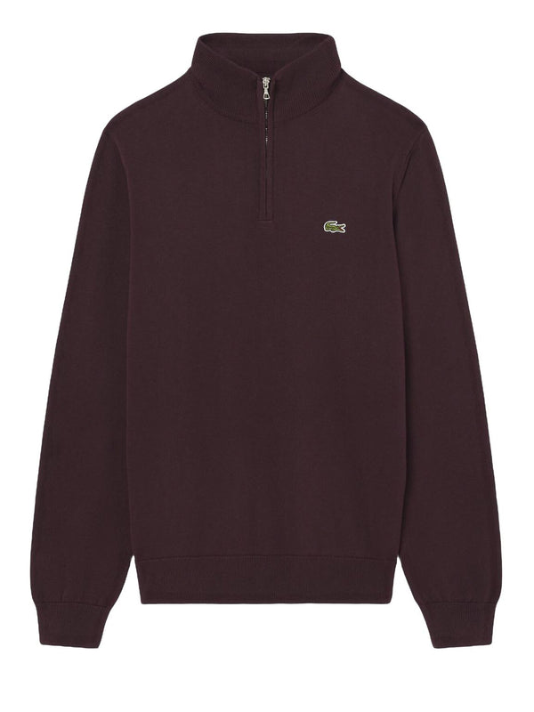 LACOSTE Maglione Lacoste In Tinta Unita Bordeaux