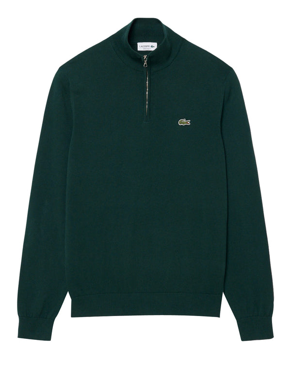 LACOSTE Maglione Lacoste Collo Alto Logo Frontale Verde