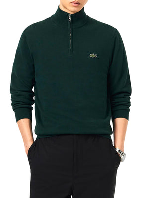 LACOSTE Maglione Lacoste Collo Alto Logo Frontale Verde