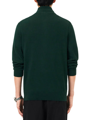 LACOSTE Maglione Lacoste Collo Alto Logo Frontale Verde
