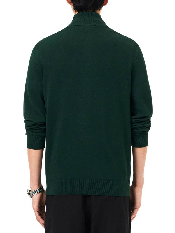 LACOSTE Maglione Lacoste Collo Alto Logo Frontale Verde