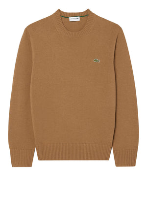 LACOSTE Maglione Lacoste In Tinta Unita Marrone