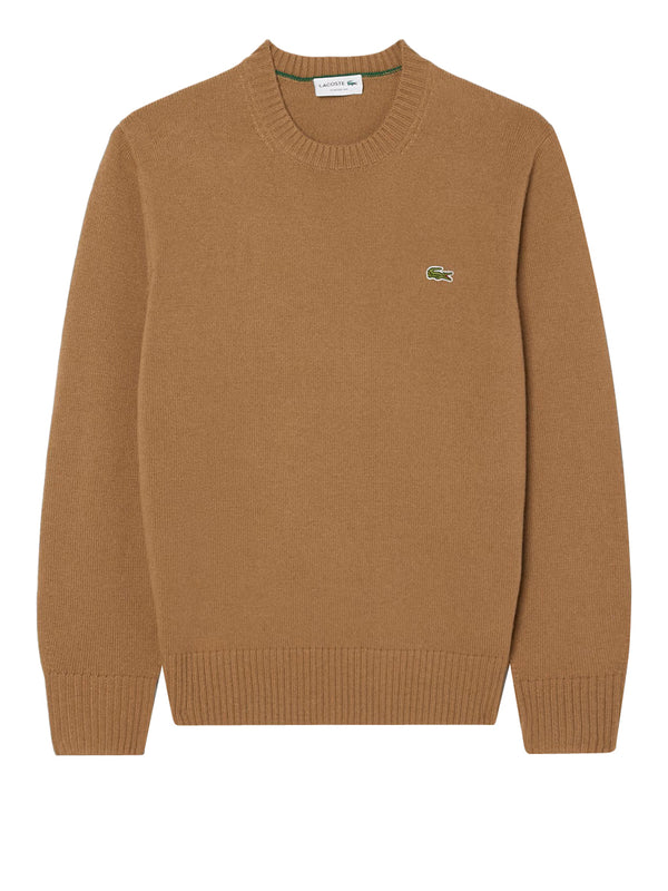 LACOSTE Maglione Lacoste In Tinta Unita Marrone