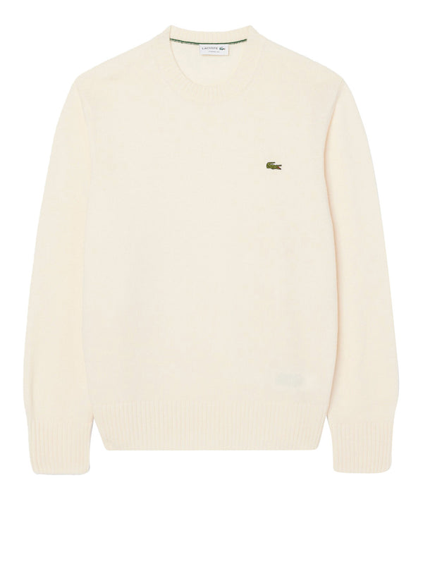LACOSTE Maglione Lacoste Logo Frontale Bianco