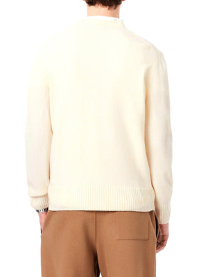 LACOSTE Maglione Lacoste Logo Frontale Bianco