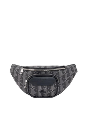 Lacoste Marsupio In Canvas Con Monogramma The Blend Nero