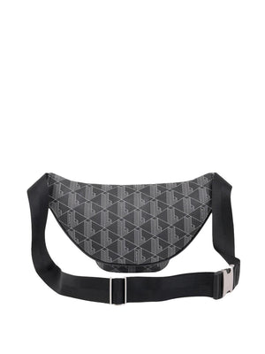 Lacoste Marsupio In Canvas Con Monogramma The Blend Nero