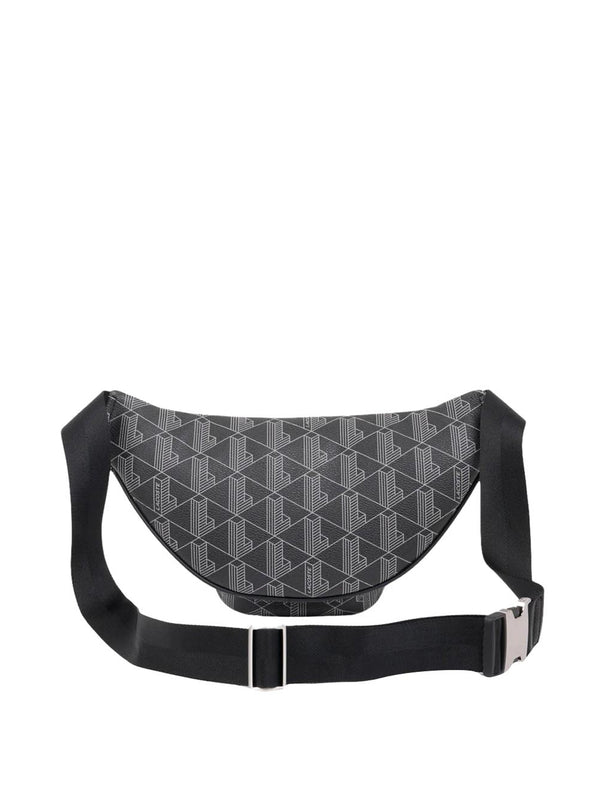 Lacoste Marsupio In Canvas Con Monogramma The Blend Nero