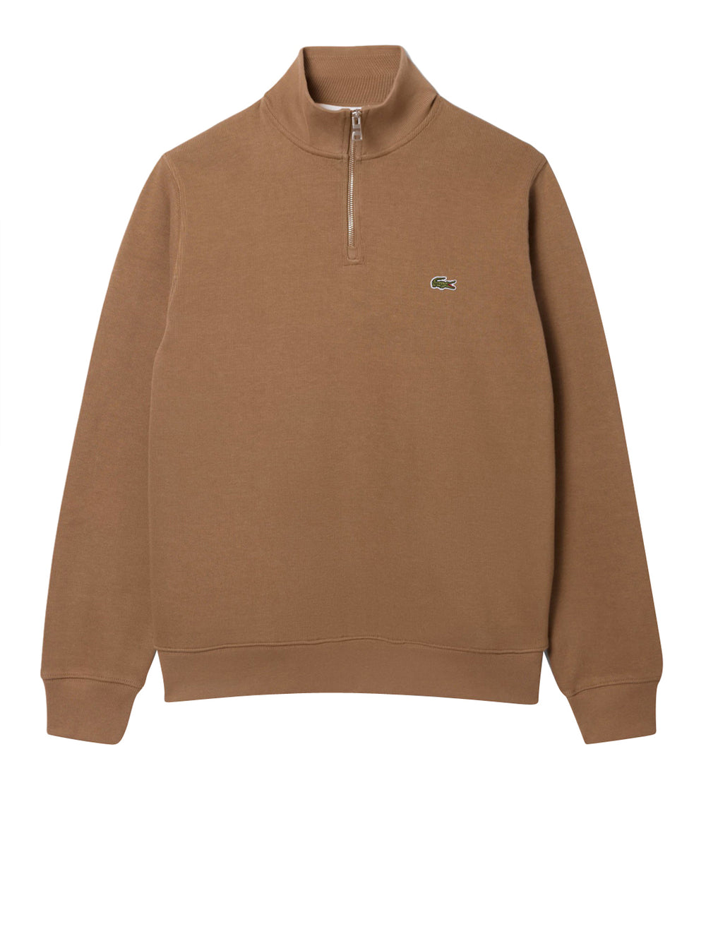 LACOSTE Felpa Lacoste Interlock A Collo Alto Con Zip - Marrone