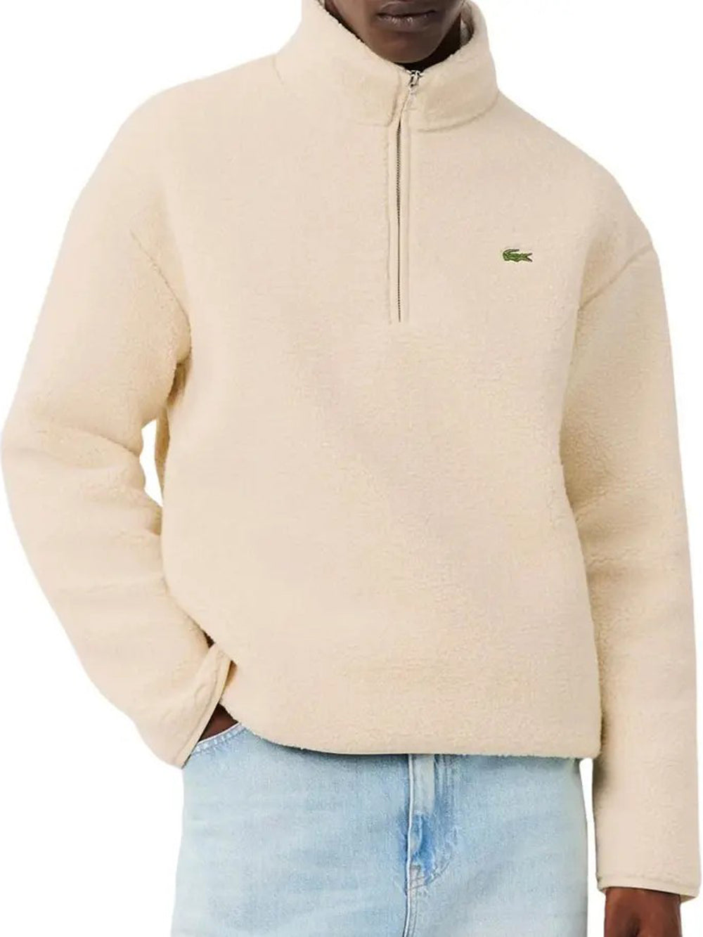 Lacoste Felpa Logo Frontale Lascoste Beige
