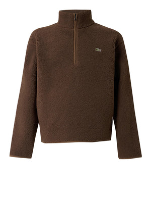 Lacoste Felpa Logo Frontale Lascoste Marrone