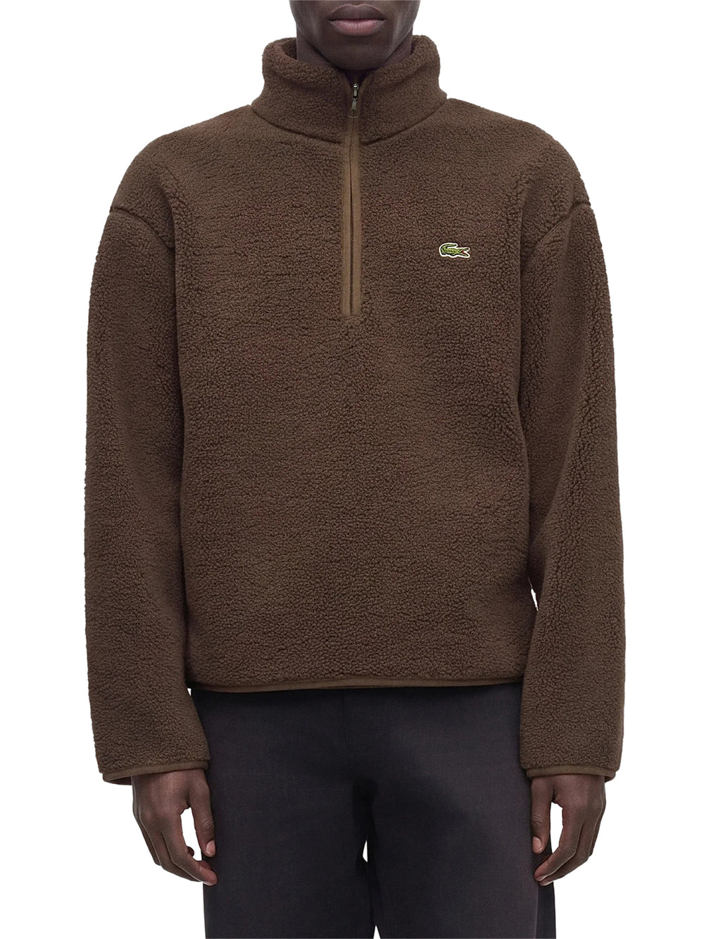 Lacoste Felpa Logo Frontale Lascoste Marrone