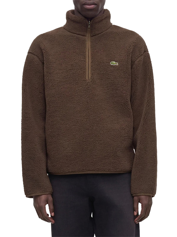 Lacoste Felpa Logo Frontale Lascoste Marrone