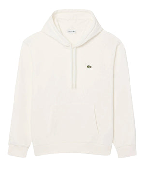 LACOSTE Felpa Lacoste In Tinta Unita Bianco