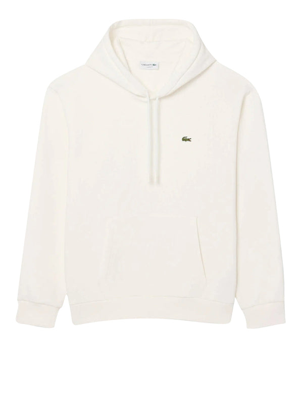 LACOSTE Felpa Lacoste In Tinta Unita Bianco
