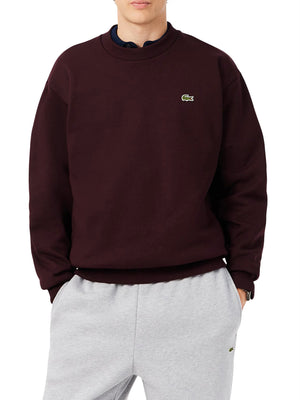 LACOSTE Felpa Lacoste Logo Iconico Marrone