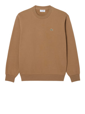 LACOSTE Felpa Lacoste Logo Iconico Marrone Chiaro