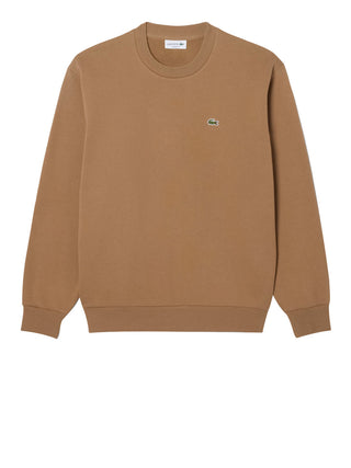 LACOSTE Felpa Lacoste Logo Iconico Marrone Chiaro