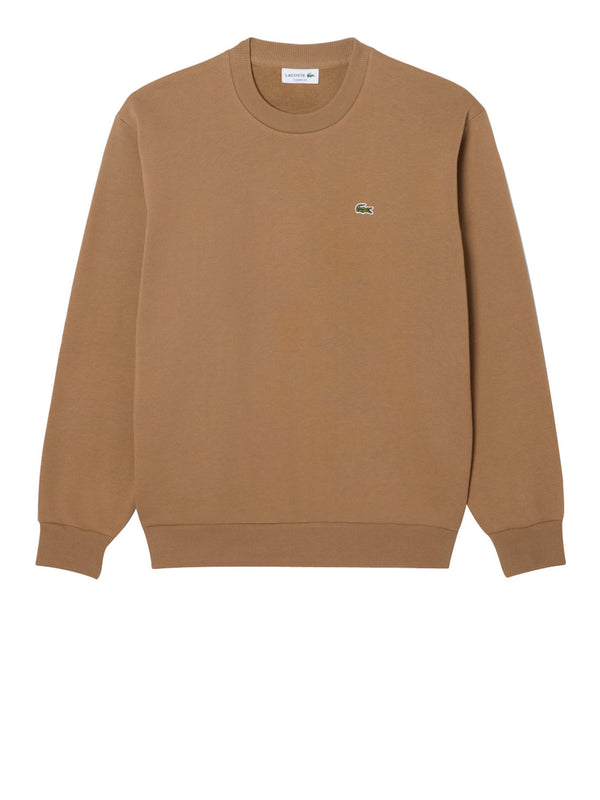LACOSTE Felpa Lacoste Logo Iconico Marrone Chiaro