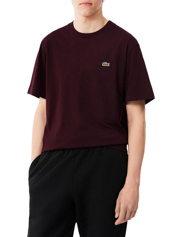 Lacoste T-Shirt Lacoste In Cotone Bordeaux