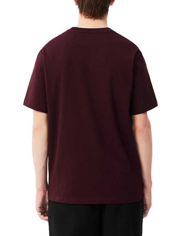 Lacoste T-Shirt Lacoste In Cotone Bordeaux