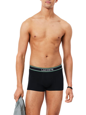 LACOSTE UNDERWEAR Confezione Di 3 Boxer Lacoste Aderenti Nero
