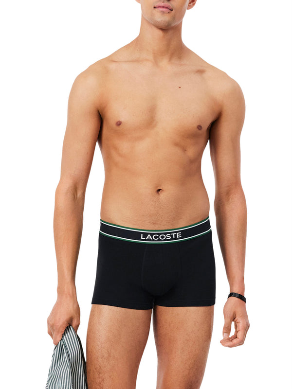 LACOSTE UNDERWEAR Confezione Di 3 Boxer Lacoste Aderenti Nero