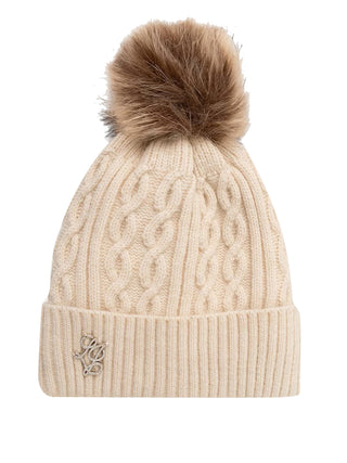 Liu Jo Cappello In Maglia A Trecce Con Pompon Liu Jo - Burro