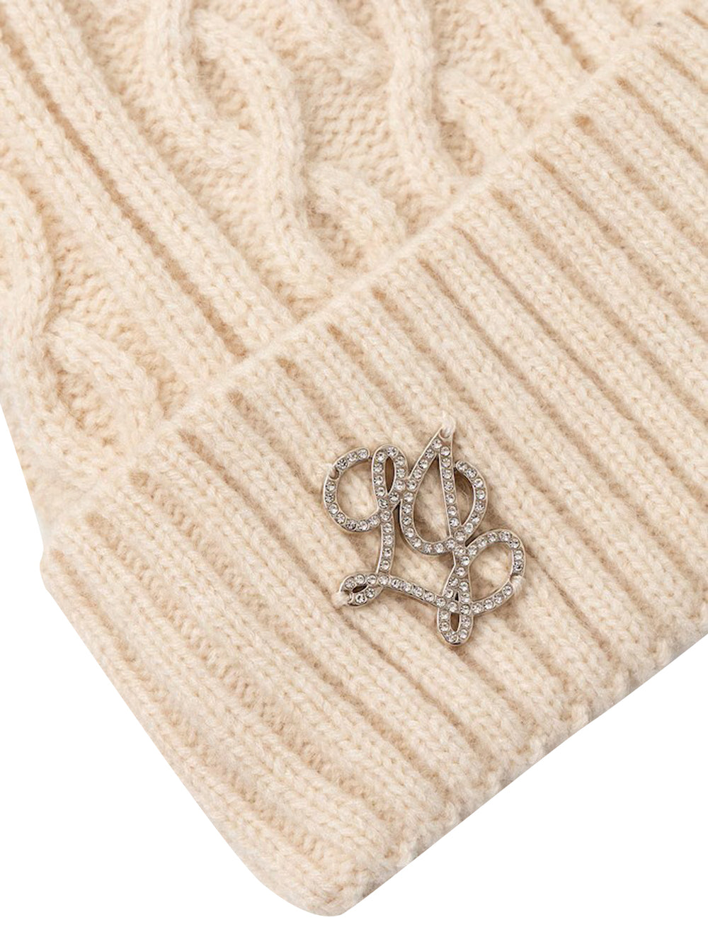 Liu Jo Cappello In Maglia A Trecce Con Pompon Liu Jo - Burro