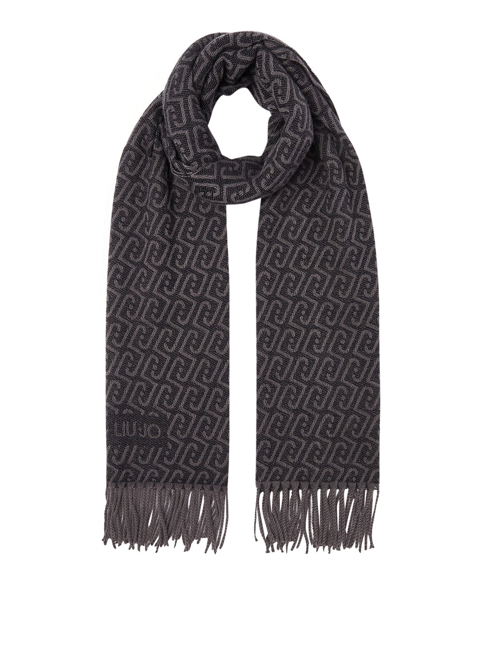 LIU JO SOFT1 Sciarpa Con Logo Monogram Liu Jo - Antracite