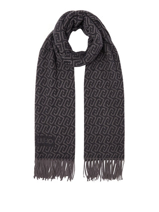 LIU JO SOFT1 Sciarpa Con Logo Monogram Liu Jo - Antracite