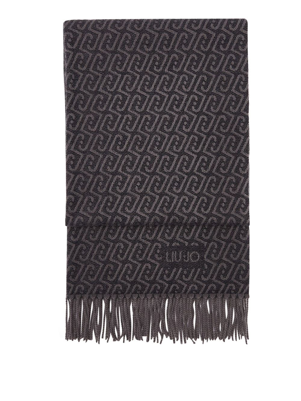LIU JO SOFT1 Sciarpa Con Logo Monogram Liu Jo - Antracite