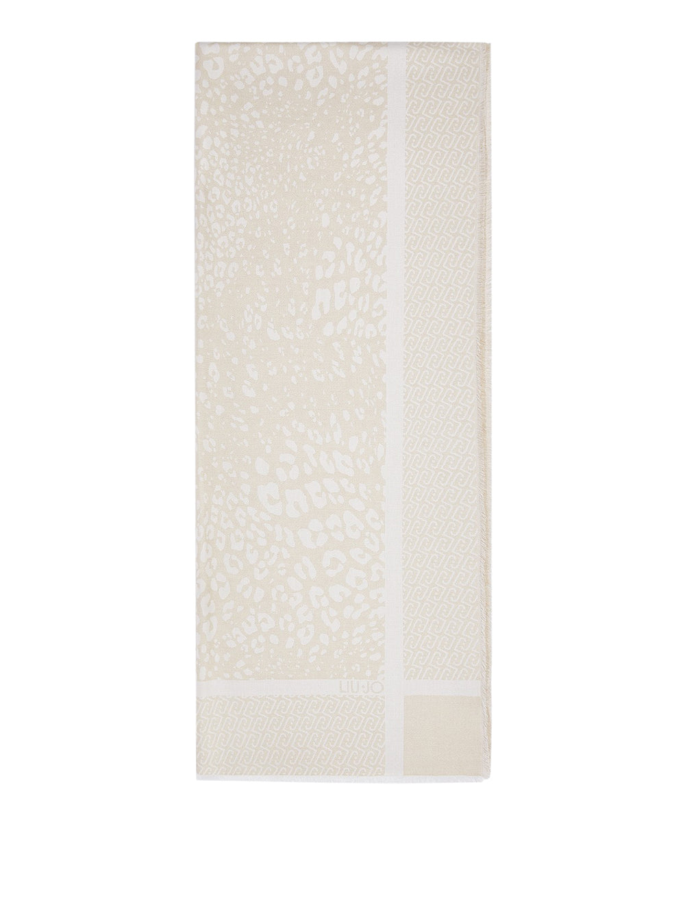 LIU JO SOFT1 Sciarpa Jacquard Con Stampa Animalier - Burro