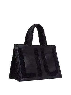 LIU JO SOFT1 Borsa Tote Grande Con Logo Liu Jo - Nero