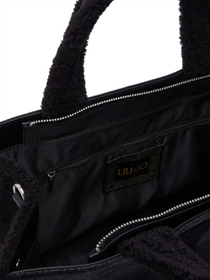 LIU JO SOFT1 Borsa Tote Grande Con Logo Liu Jo - Nero