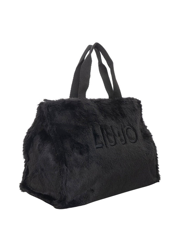 LIU JO SOFT1 Borsa Tote Grande In Teddy Liu Jo - Nero