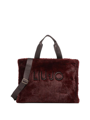 LIU JO SOFT1 Borsa Tote Grande In Teddy Liu Jo - Rosso Scuro