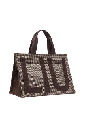 LIU JO SOFT1 Borsa Tote Grande In Tessuto Check Liu Jo - T.Moro