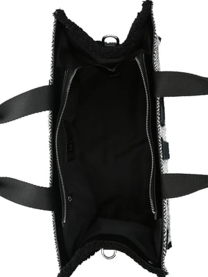 LIU JO SOFT1 Borsa Tote Grande In Tessuto Check Liu Jo - Nero