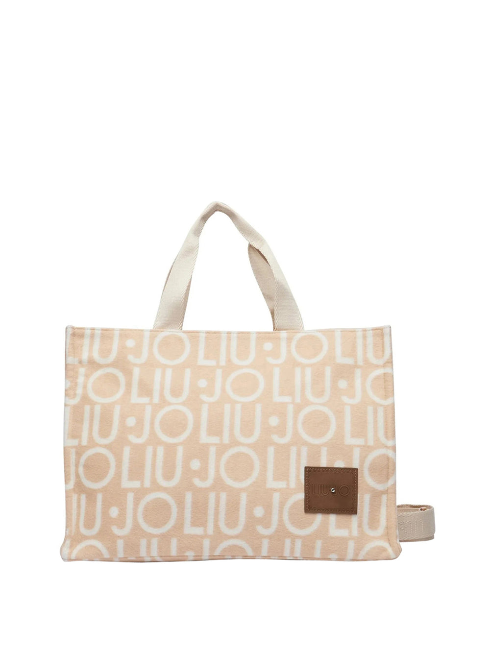 LIU JO SOFT1 Borsa Tote Grande In Tessuto Check Liu Jo - Beige