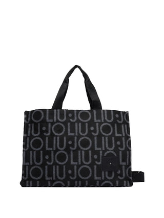 LIU JO SOFT1 Borsa Tote Grande Jacquard Liu Jo - Nero