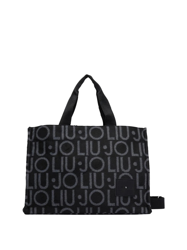 LIU JO SOFT1 Borsa Tote Grande Jacquard Liu Jo - Nero