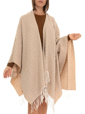 LIU JO SOFT1 Poncho Monogram Liu Jo - Burro