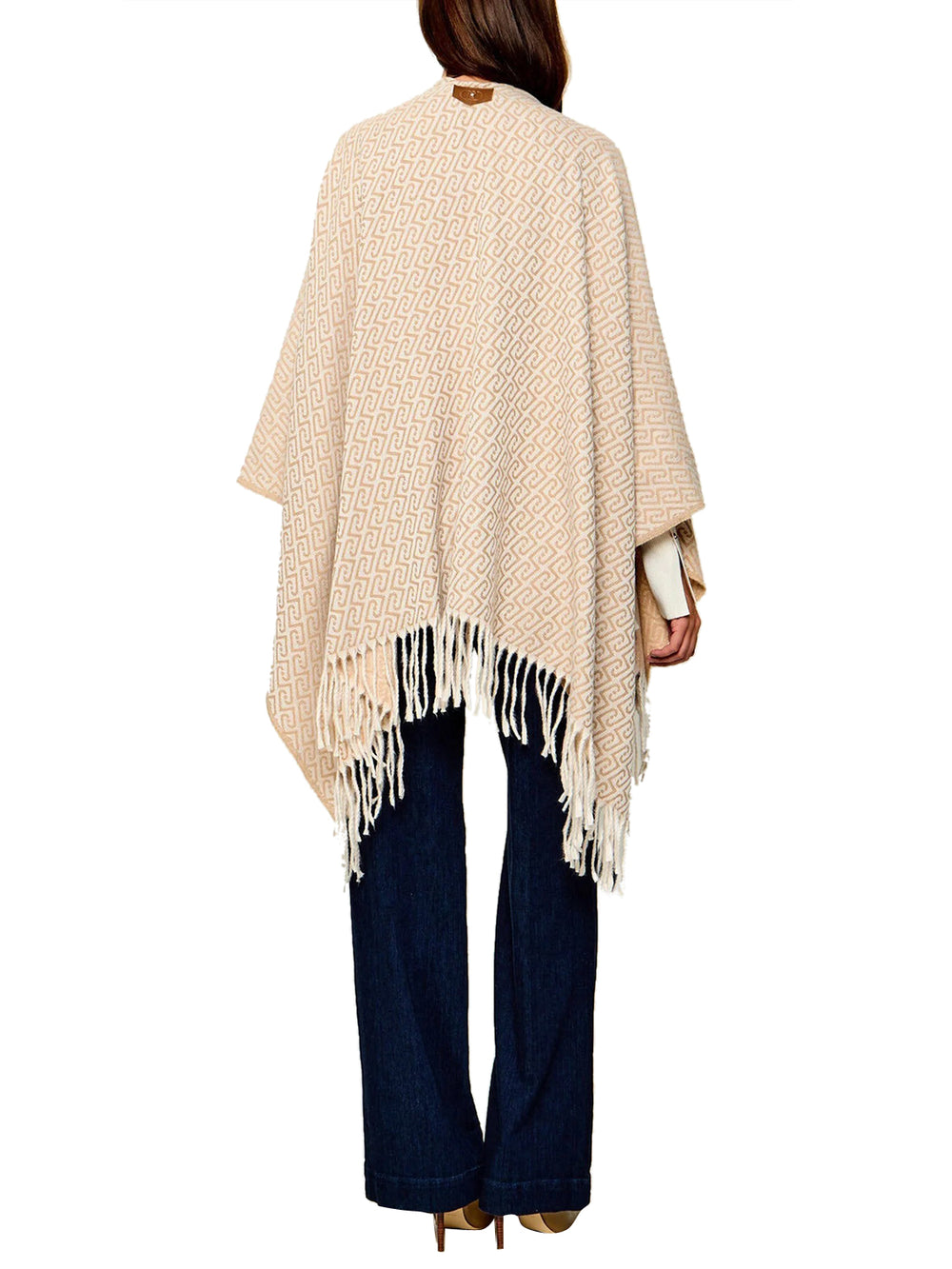 LIU JO SOFT1 Poncho Monogram Liu Jo - Burro