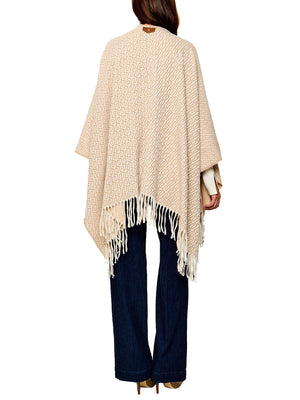LIU JO SOFT1 Poncho Monogram Liu Jo - Burro